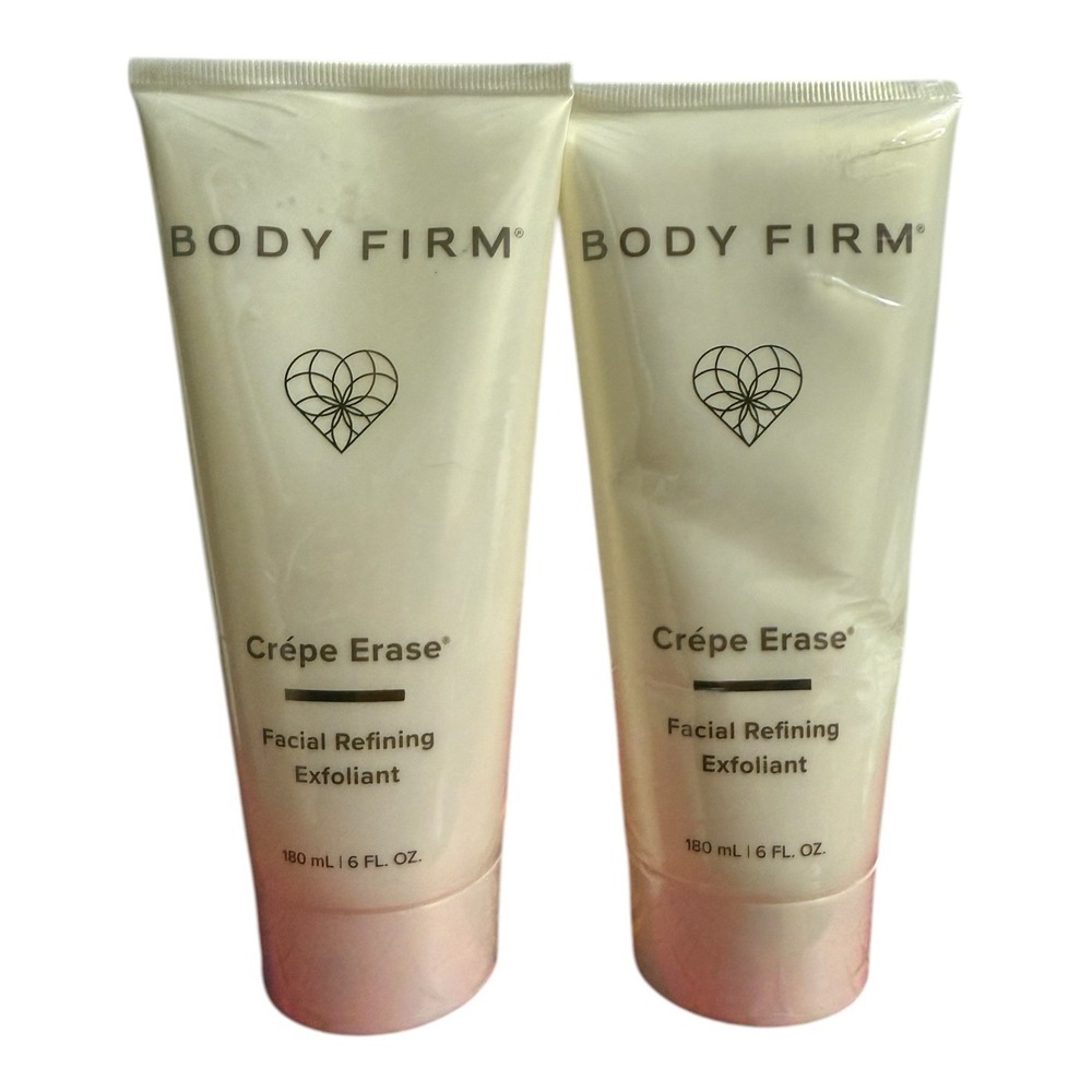 Body Firm CREPE ERASE‎ Advanced Facial Refining Exfoliant NEW SEALED 6 oz X2
